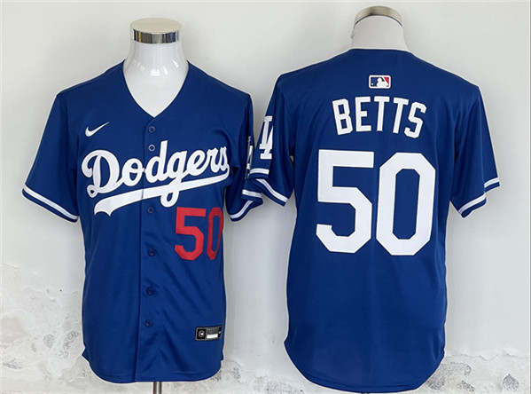 Los Angeles Dodgers #50 Mookie Betts Blue 2024 Limited Stitched Jersey